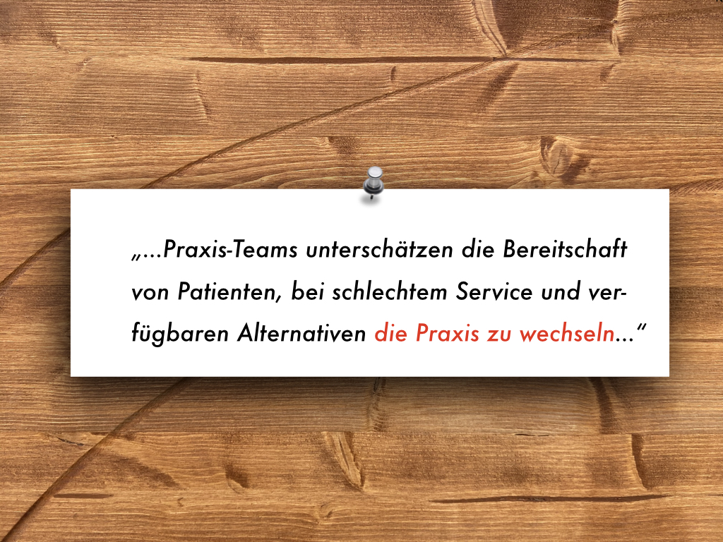 Patienten-Schwund: Meist ist schlechter Service die Ursache