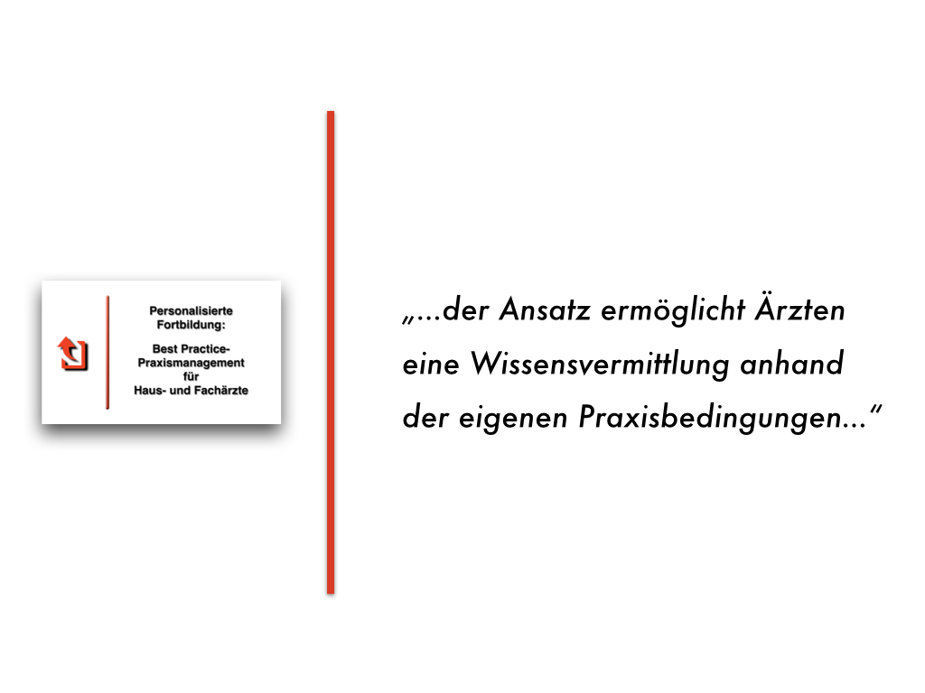 Haus- und Fachärzte: Innovative Praxismanagement-Fortbildung